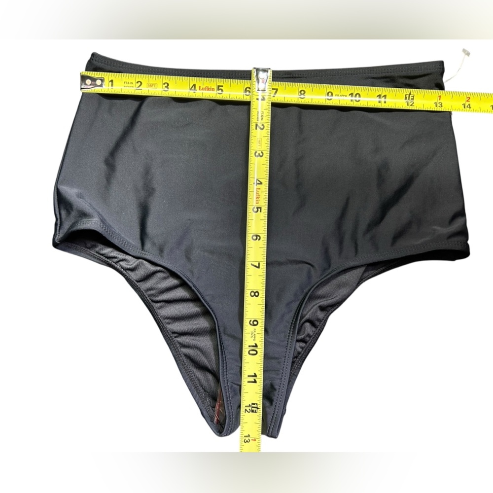 OLD NAVY black high waist bikini swim bottom separate size medium NWT - Picture 3 of 4